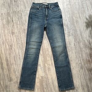 Madewell The Pencil Jean Classic Straight-Leg Blue Jeans